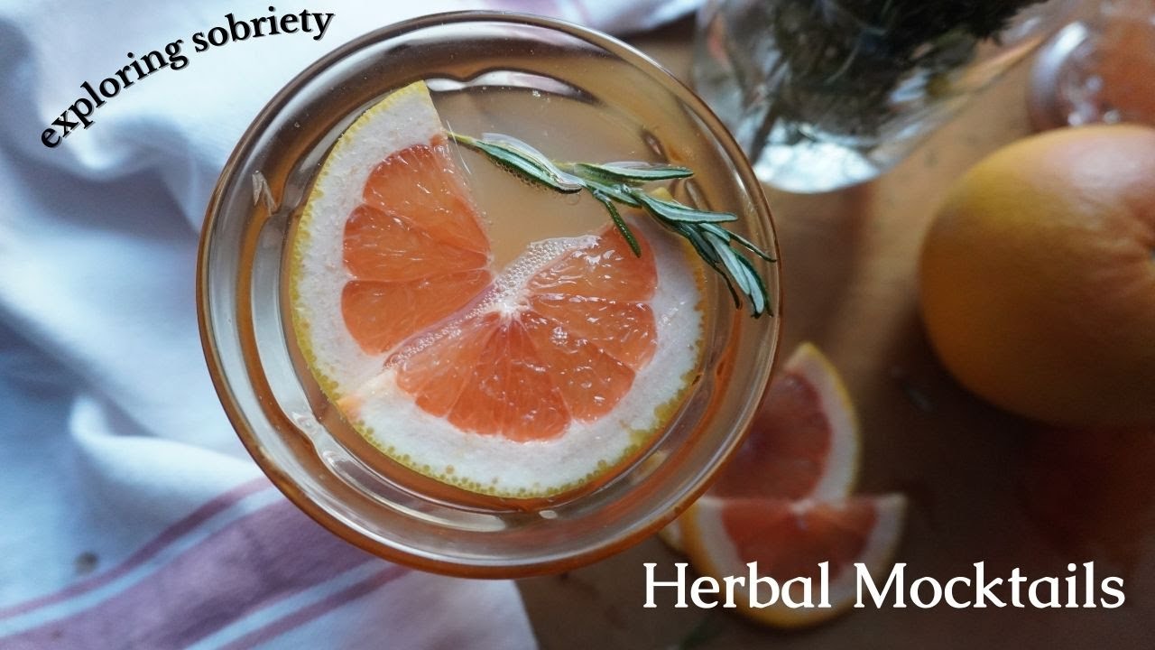 4 Herbal Mocktails | exploring sobriety| non-alcoholic drinks to make at home 🥂