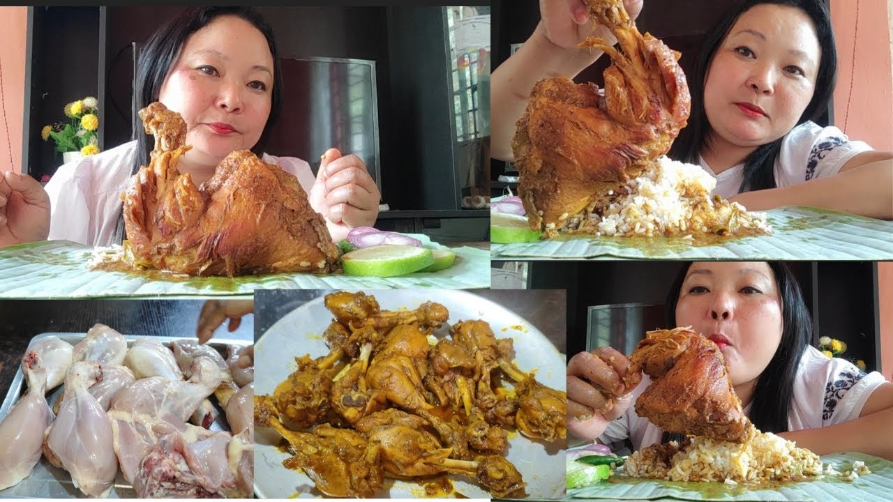 Manderangni aganrongipa Chicken leg piece(japing) ingipako songe cha'atjok#Chicken leg piece curry
