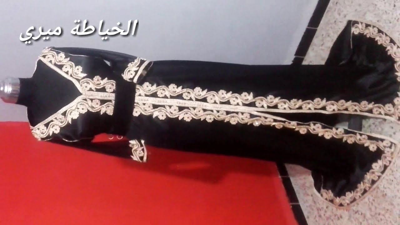 اجي تشوفي معايا كيفاش خيطت قفطان بالستان والتول عصري وكيفاش خرج تحفة في اللون الأسود مع لخياطة ميري