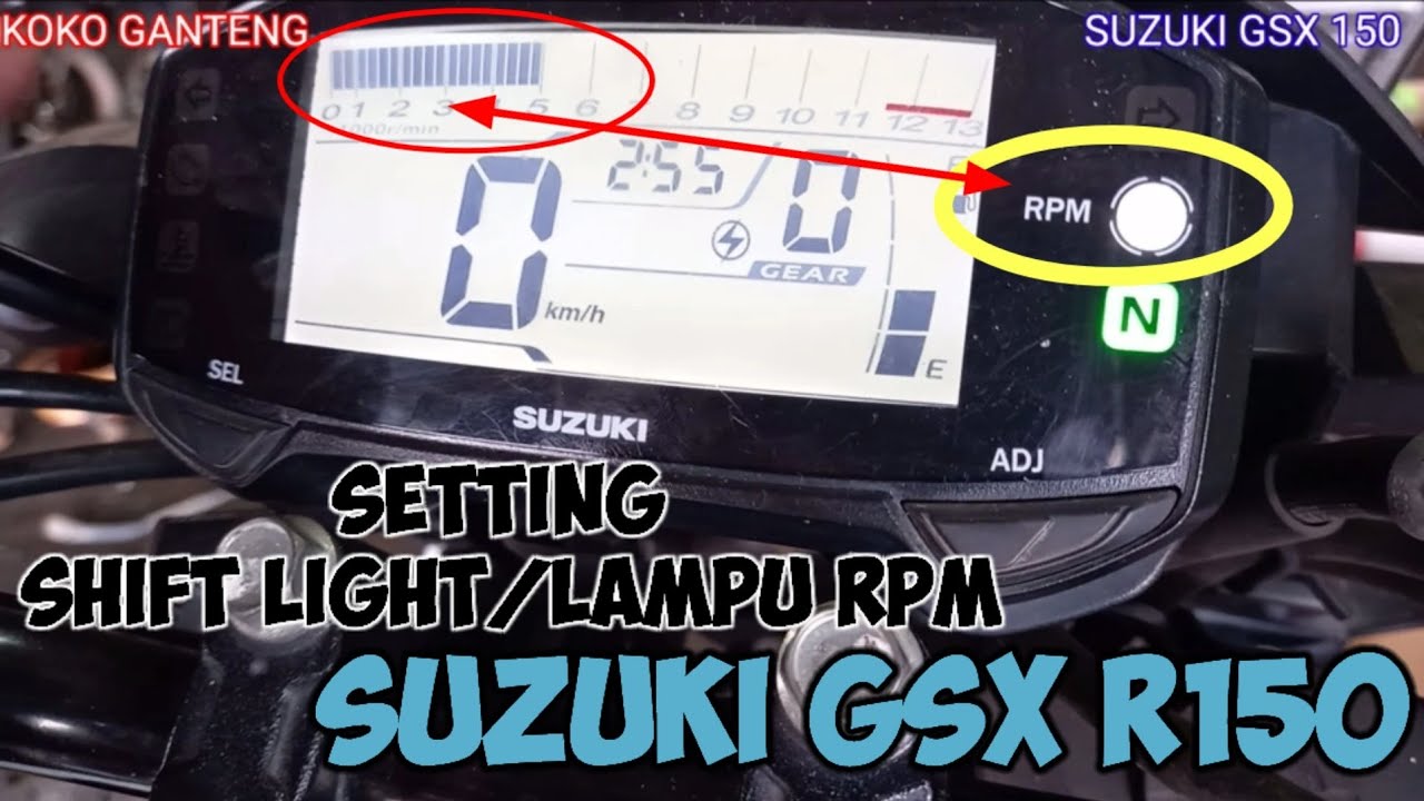 Tutorial Cara Setting Lampu indikator RPM / Shift Light Suzuki Gsx R150