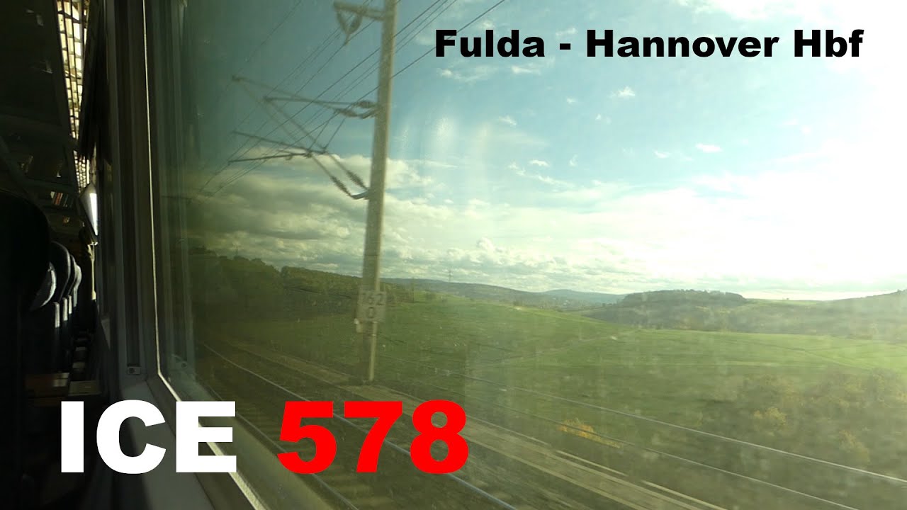 [250 km/h] ICE 578 (ICE 1) Mitfahrt Fulda - Hannover über Kassel, Göttingen