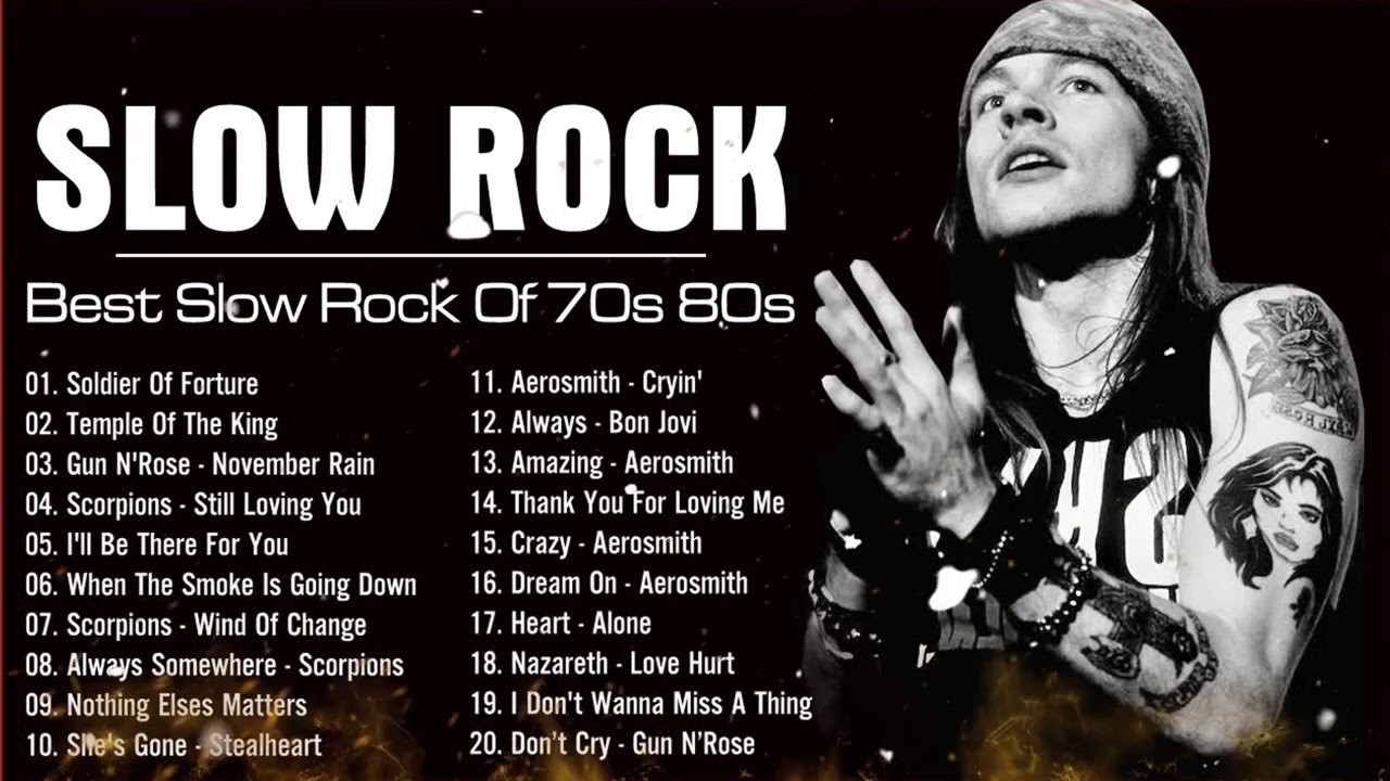 Bon jovi, Air Supply, Scorpions, Aerosmith, Led Zeppelin, Nirvana   Slow Rock Love Song 70s 80s 90s