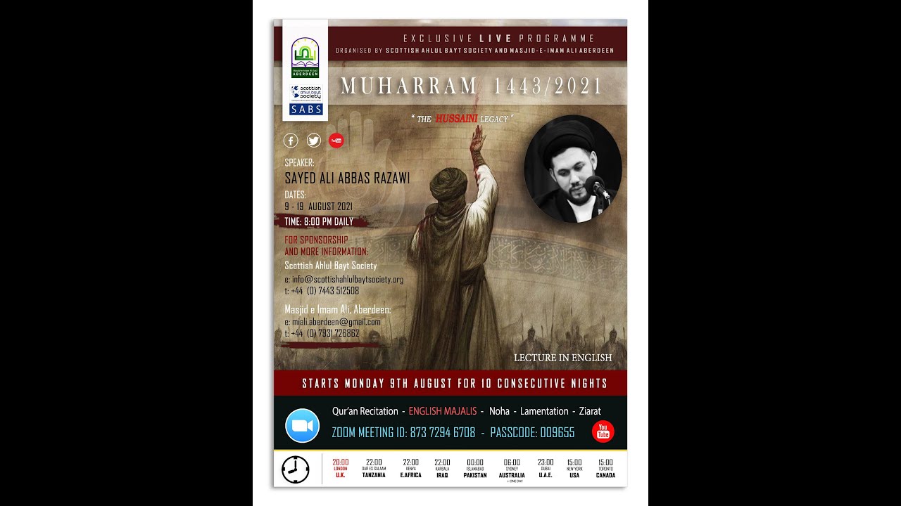 Muharram 2021 | 1443 - Night 6 | Moulana Sayed Ali Abbas Razawi