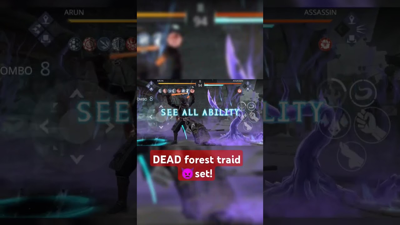 Max Level Set Abilities Of New DEAD FOREST TRAID Set 👿#shadowfight3 #shadowfight2