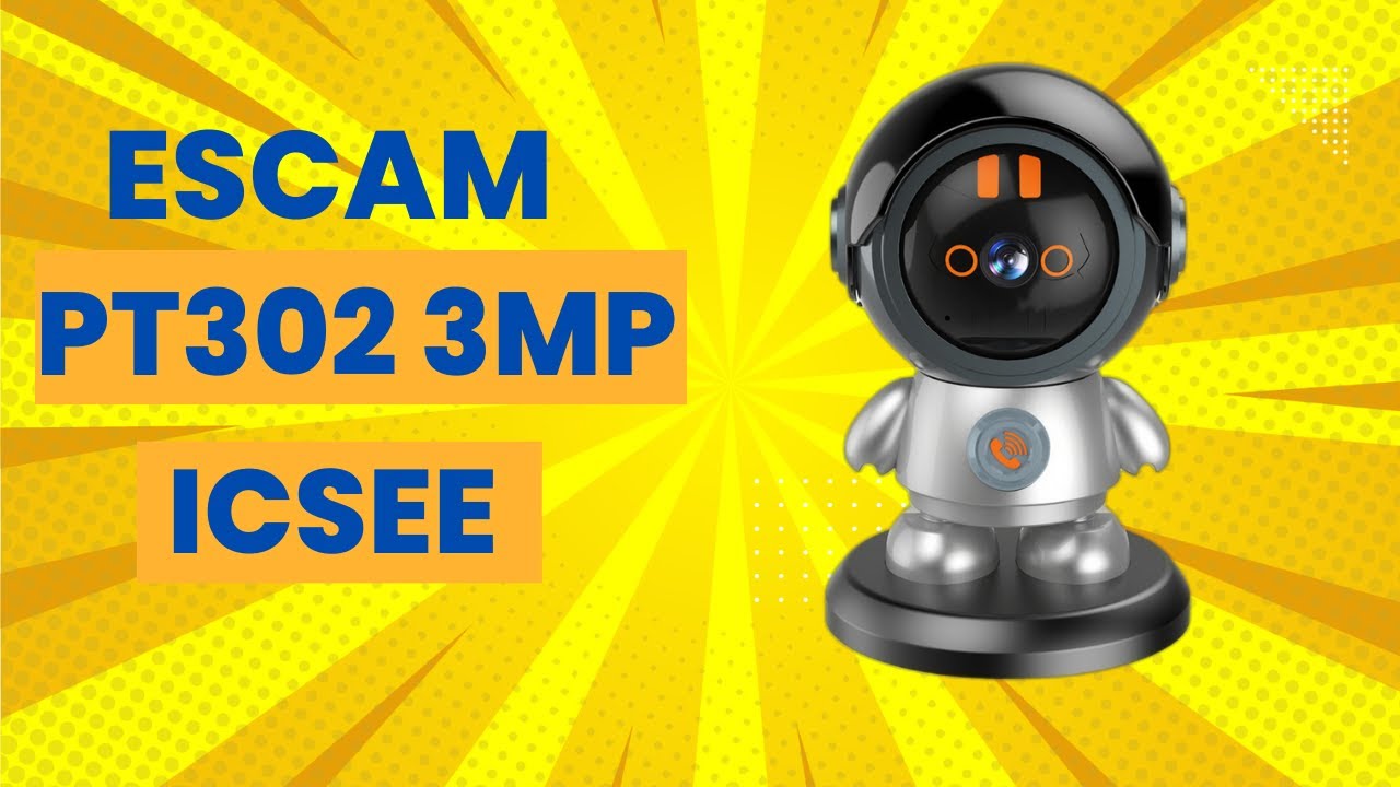 ESCAM PT302 3MP 1296P WiFi PTZ Camera Wireless AI Humanoid Detection IR Night Vision iCam365 APP