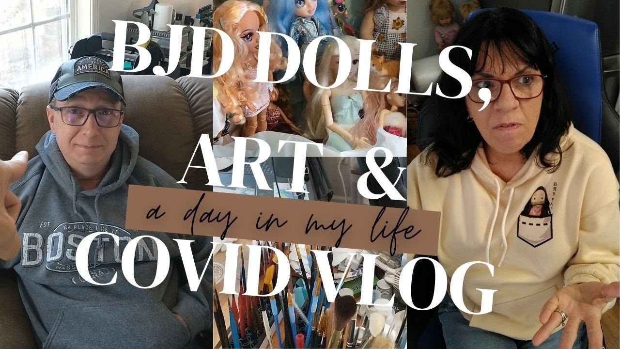 BJD Dolls, Art & Covid Vlog | Show you our Art, Sewing & Edit Space + Doll Room & filming Studio 👀😷🤒