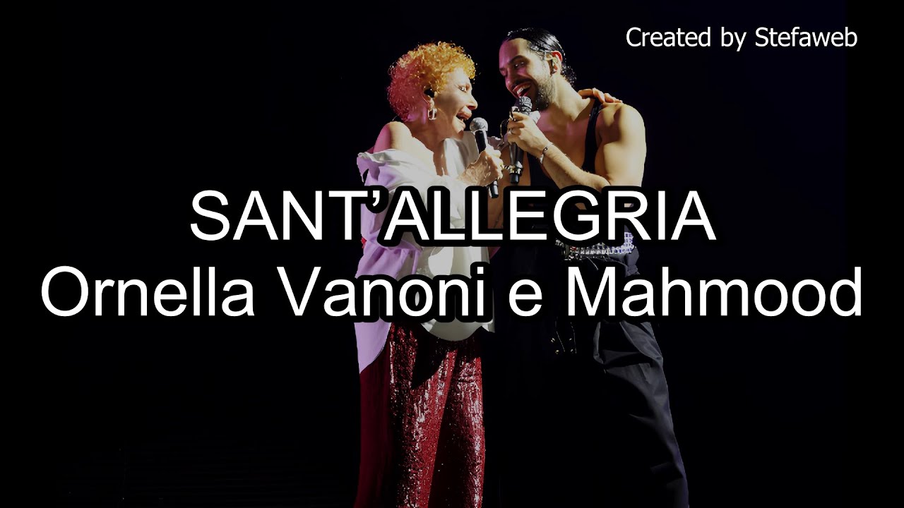Vanoni e Mahmood - Sant'allegria (Karaoke Originale)