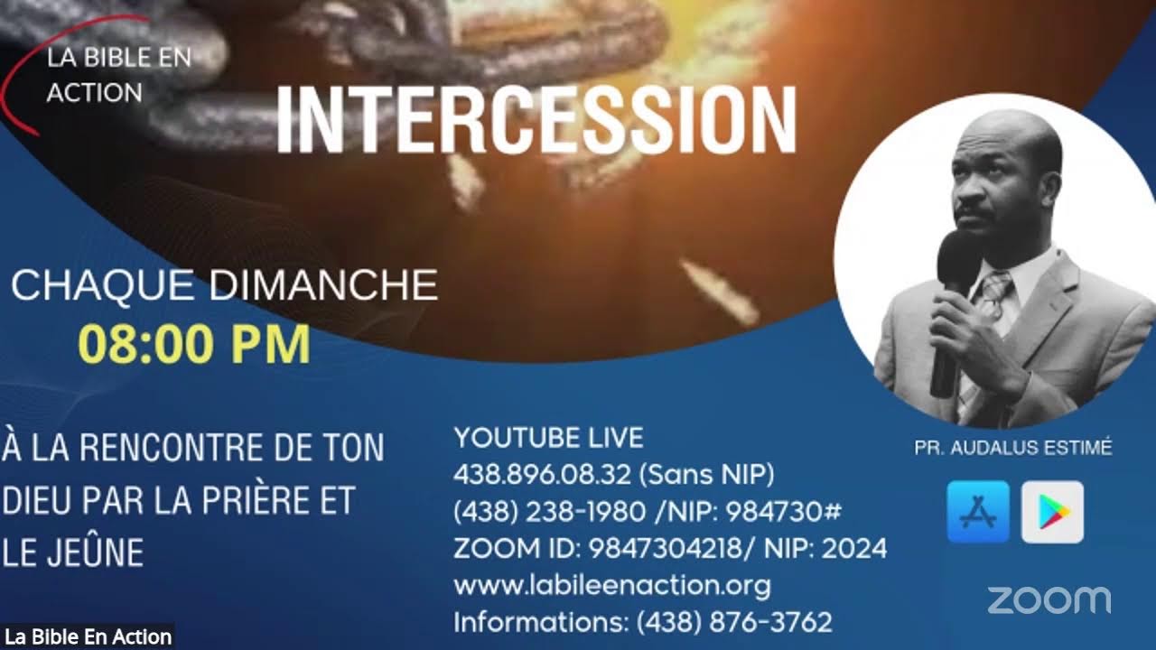 LA BIBLE EN ACTION - A LA RENCONTRE DE TON DIEU - 15 FEVRIER 2026 - PR. AUDALUS ESTIMÉ