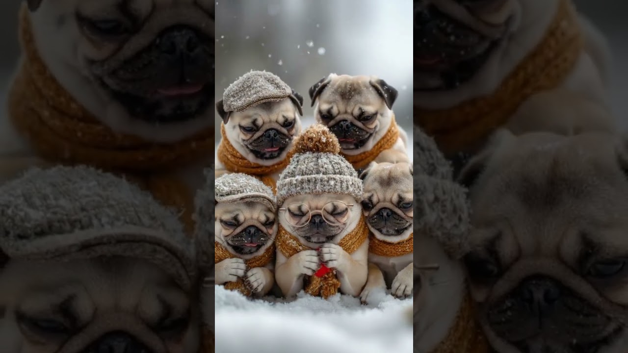 5 Cutest Puppies Playing in Snow ❄️🐶 | Cute AI Video