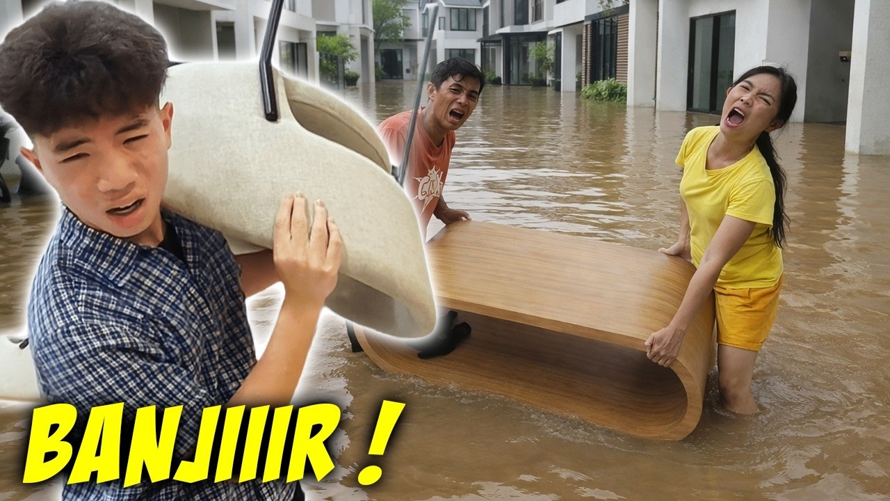 DETIK-DETIK BANJIR DI RUMAH BARU ! XAVIER PANIK AIR MASUK RUMAH 24 JAM