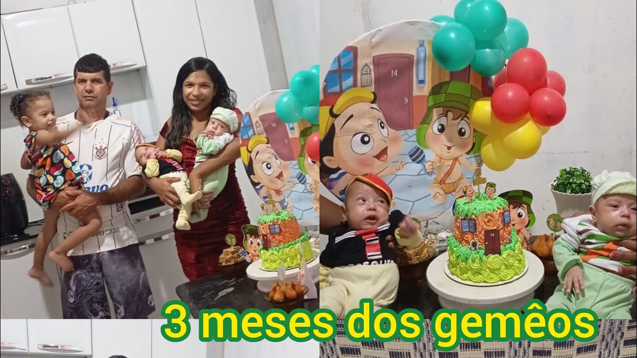 3° Mêsversário dos gemêos do chaves é Kiko baby...