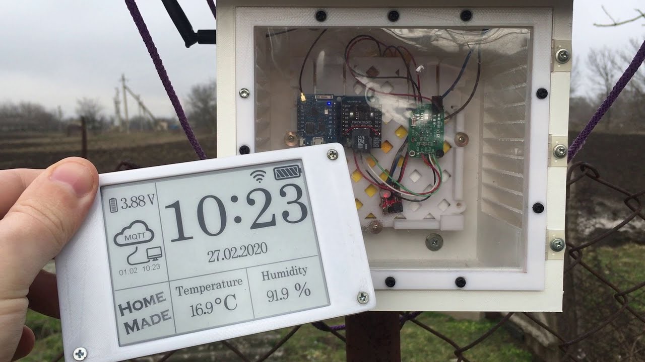Погодная станция на ESP8266, MQTT и Epaper дисплее