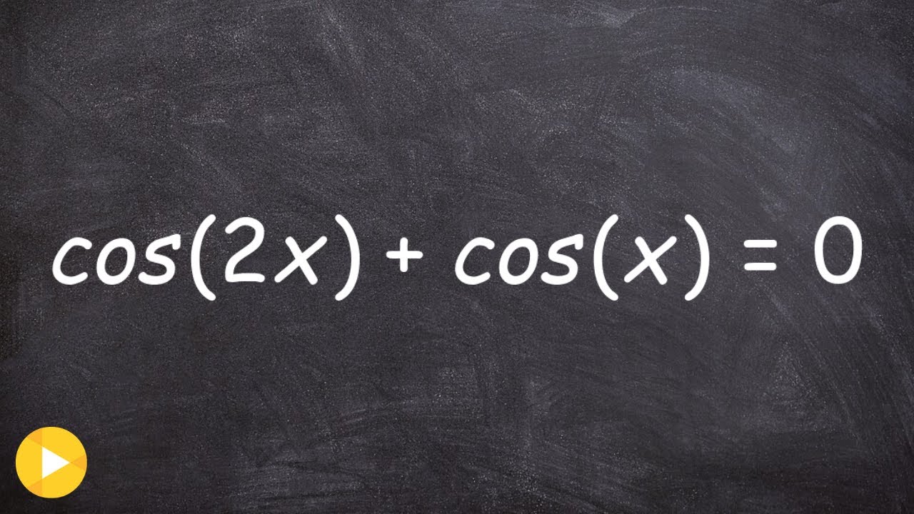 Solve Trigonometric Equation Double Angle Formula