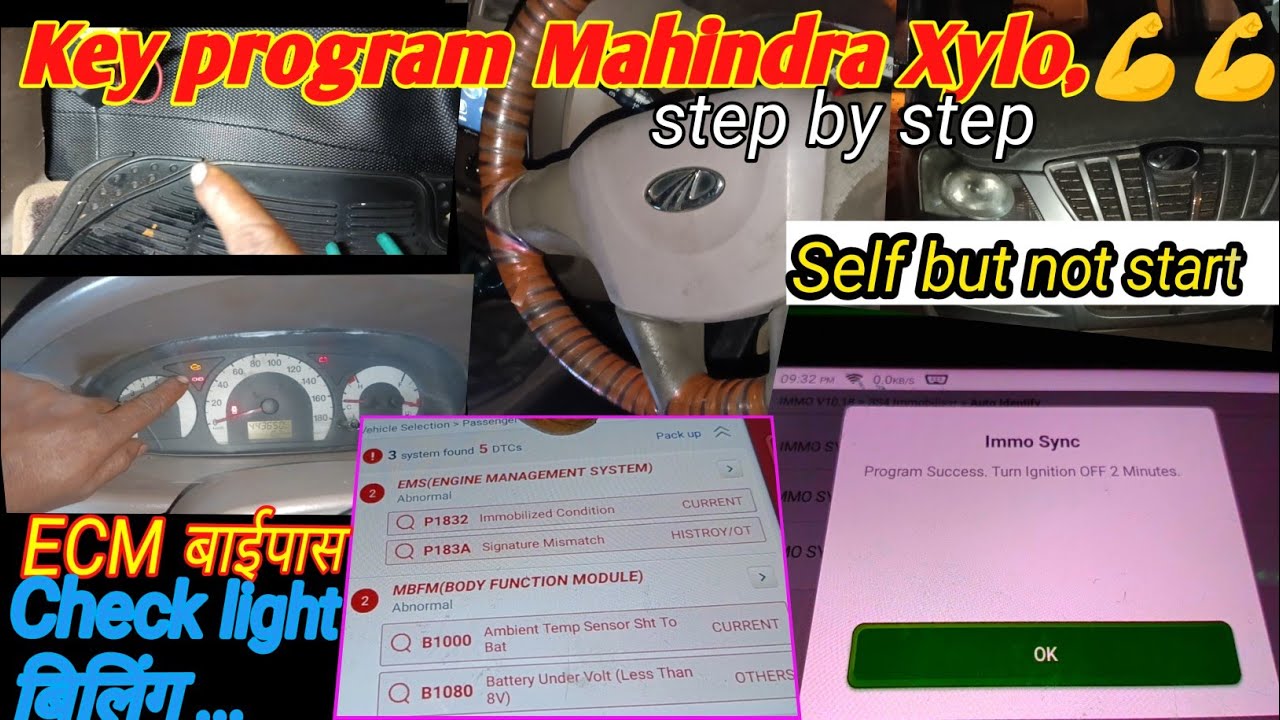8 मिनट में 🗝️ Programming Full प्रक्रिया mahindra Xylo | Programming full course | Key coding kaise