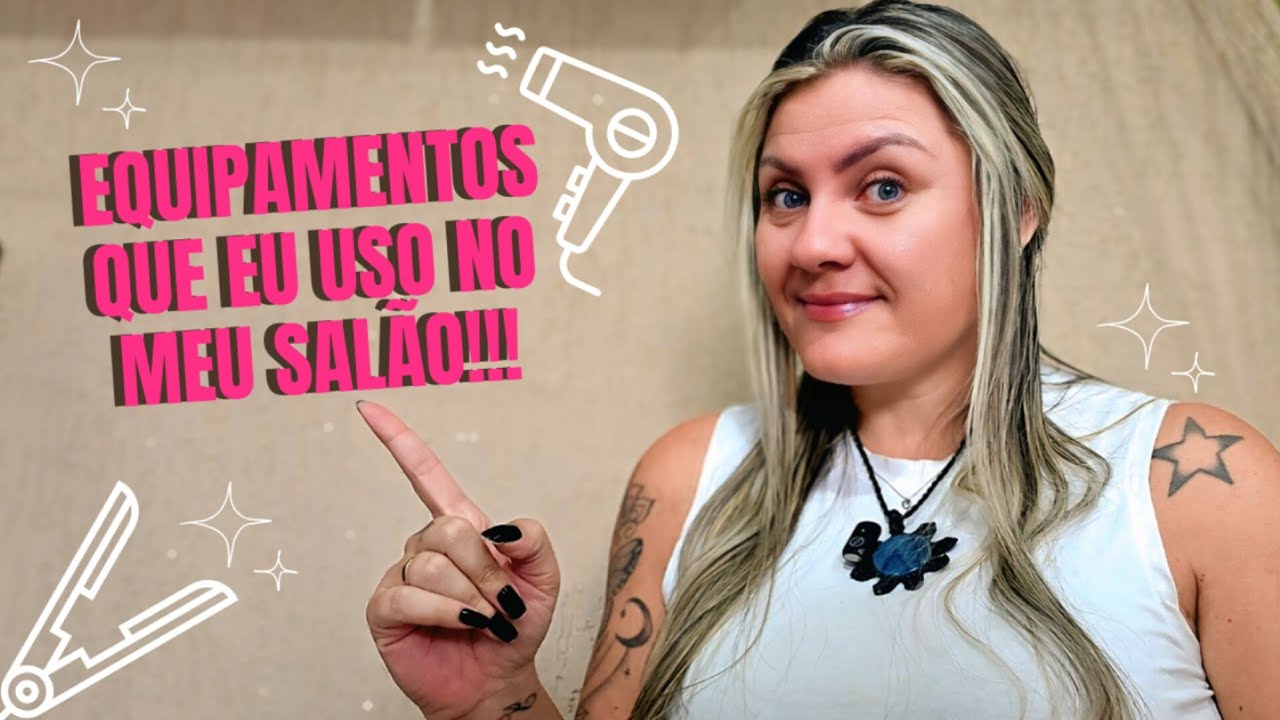 Meus equipamentos♡TODOS QUE TENHO...Vem comigo conferir🤩  #loira #cabelo #escovaalisadora #secador 