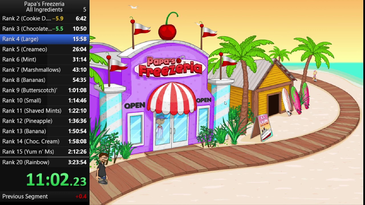 Papa's Freezeria All Ingredients Speedrun - 3:26:19