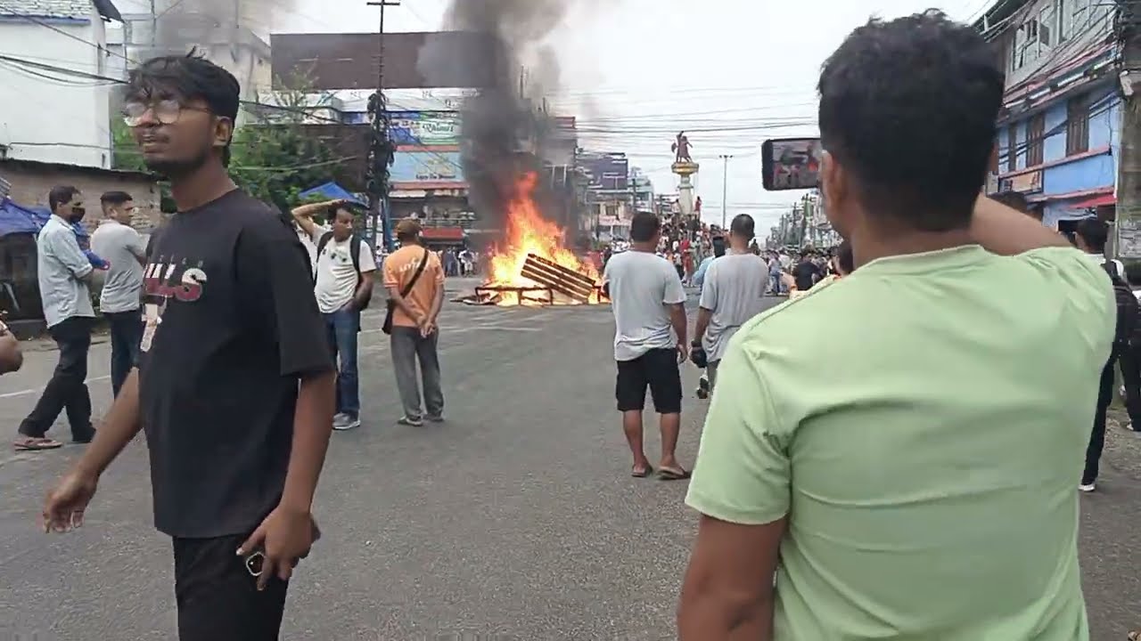 Gen-Z Birtamode 2nd Day Protest on anti Corruption and social Media ban 