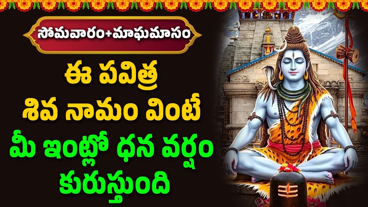 ఈ పవిత్ర శివ నామం వింటే మీ ఇంట్లో ధన వర్షం కురుస్తుంది || Bhakthi Velugu