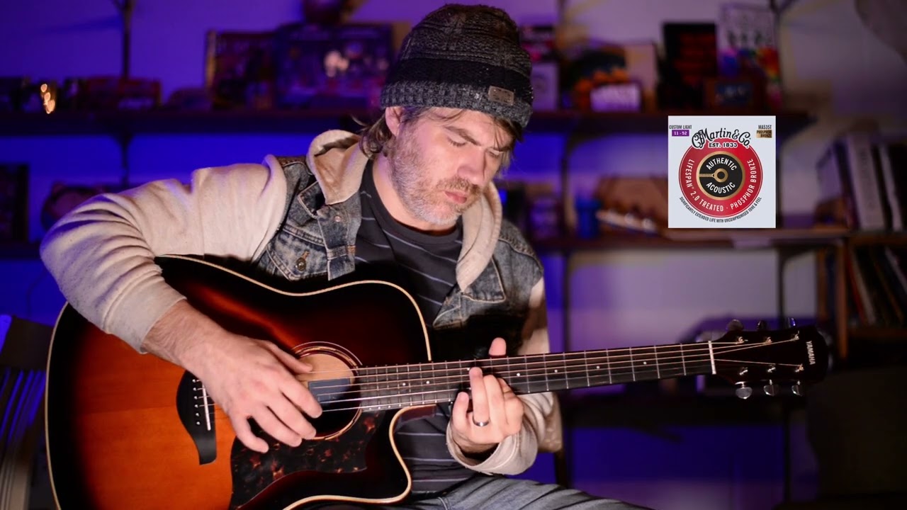 Strinjoy Foxwoods vs Martin Phosphor Bronze Lifespan 2.0 Acoustic guitar strings comparison