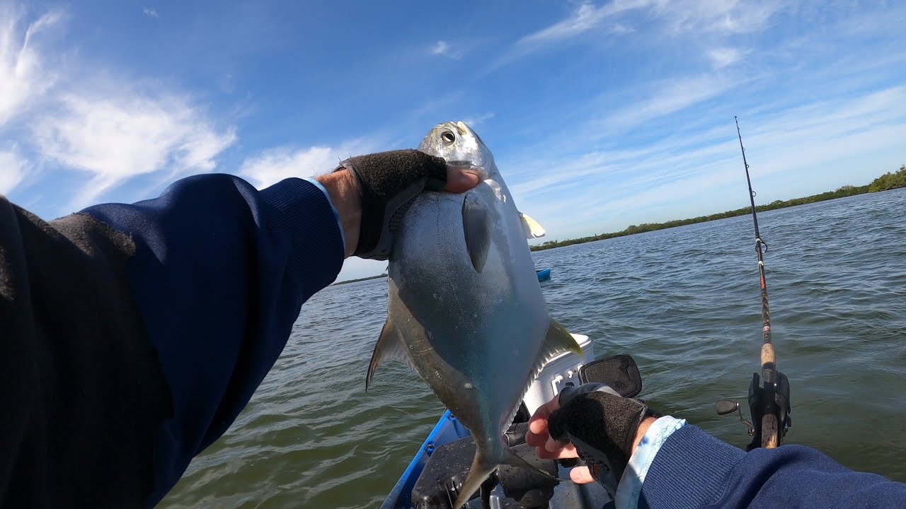 Pompano surprise catch on a Vudu Shrimp. I finally got one👌😊