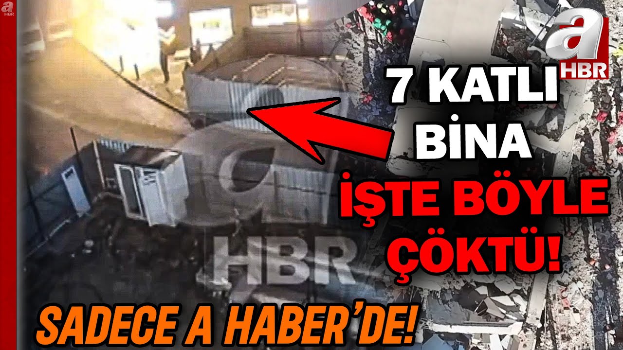 Gebze'deki 7 Katlı Binanın Çökme Görüntüsü Sadece A Haber'de! | A Haber