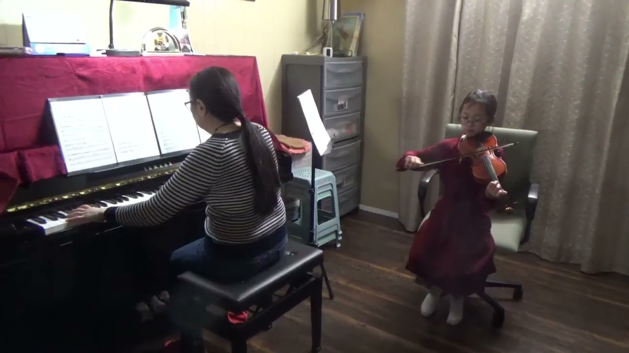 Sarabande in G Minor by Carl Bohm played in violin and piano (fourth practice)