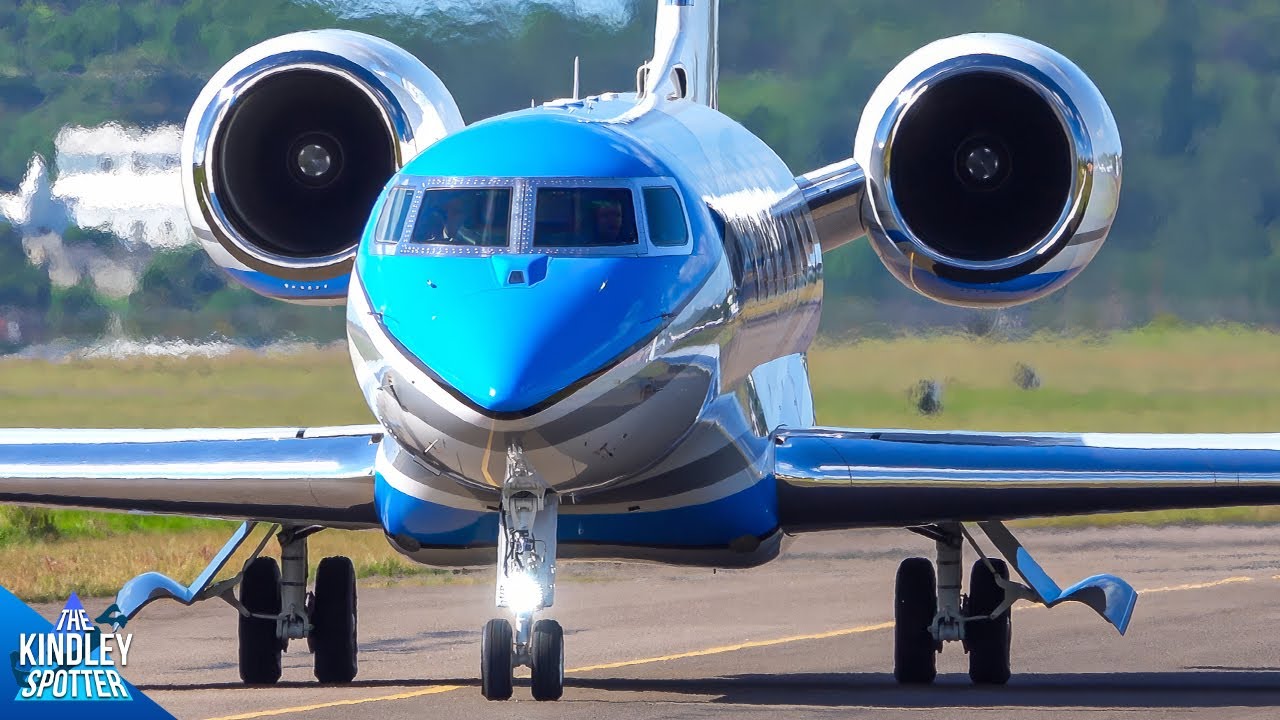 (4K) Fantastic CLOSE-UP BizJet Planespotting Action in Bermuda | ft. G650, G600, F2THs, CL30