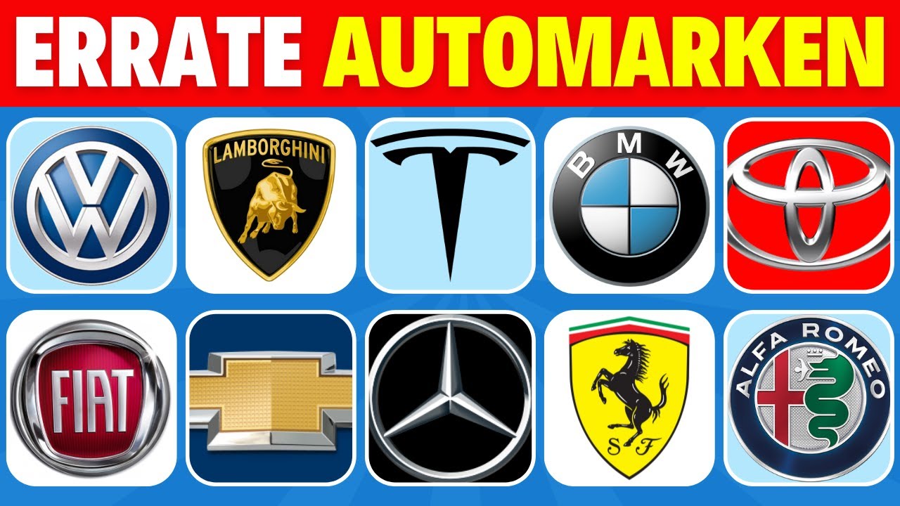 Das große Automarken-Quiz XXL [2024] - Kannst du alle 50 Automarken erraten? | leicht bis schwer 🚗💨