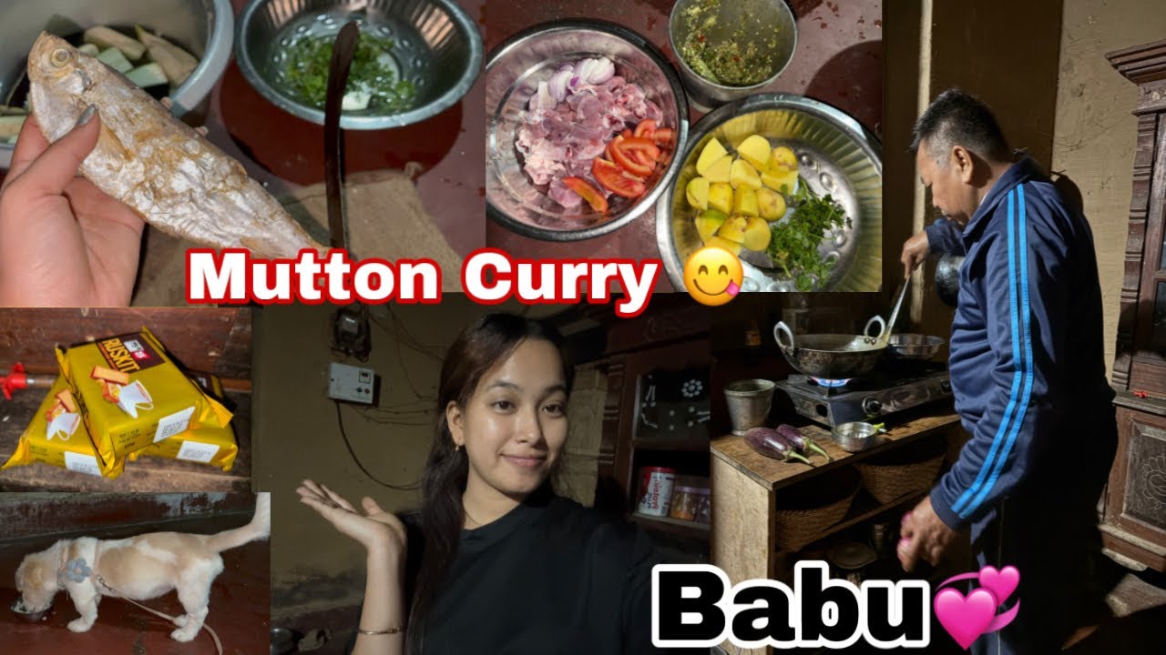 Ani Bwkra Mutton Curry 🍛 song mani thok sokha ✌️😋|| @shelidailyvlog 