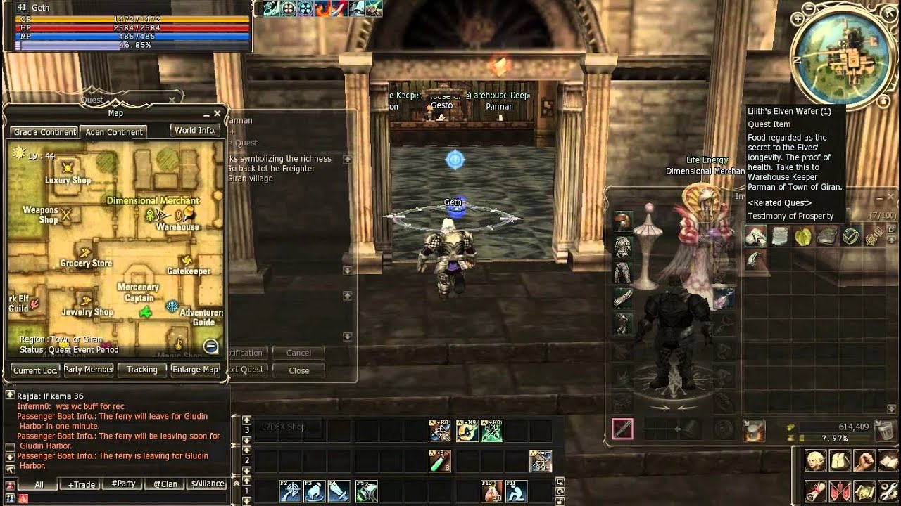 Lineage 2 Class Quest Mark of Prosperity