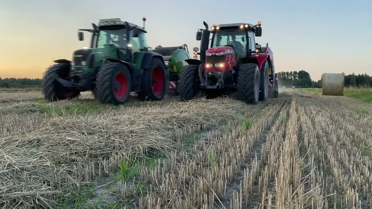 🔥PRASOWANIE I ZWOŻENIE SŁOMY 2022!🔥30KM/H🔥POMPA!GR BURDACH NA DWA ZESTAWY FENDT & MASSEY FERGUSON🔥
