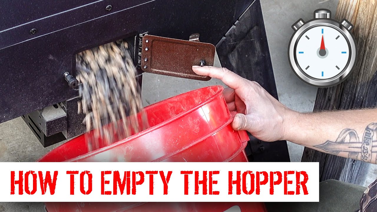 Как опорожнить бункер вертикальной пеллетной коптильни #PitBossNation #EmptyTheHopper #5GallonBucket