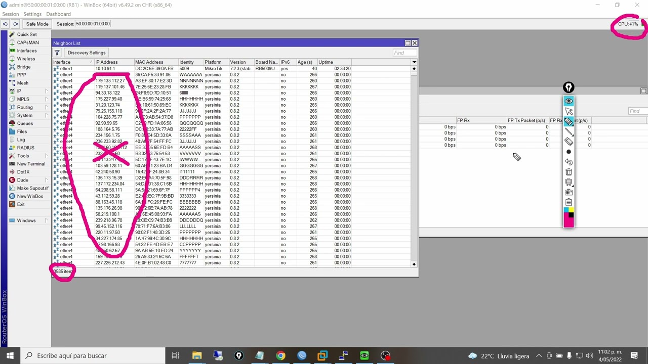 MikroTik, Simulaci&oacute;n de ataque Protocolo CDP, LLDP, MNDP