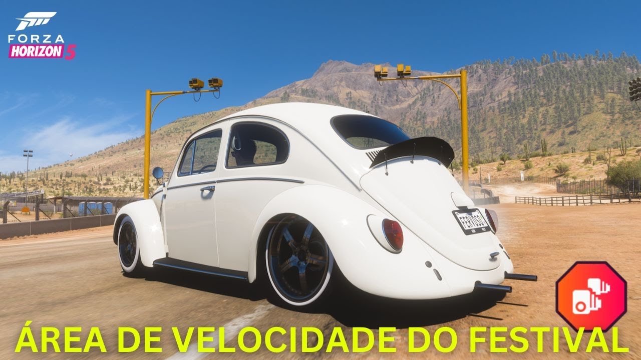 FORZA HORIZON 5 CARROS CULT C DESAFIO &Aacute;REA DE VELOCIDADE DO FESTIVAL Atinja 112,7 KM/H FH5