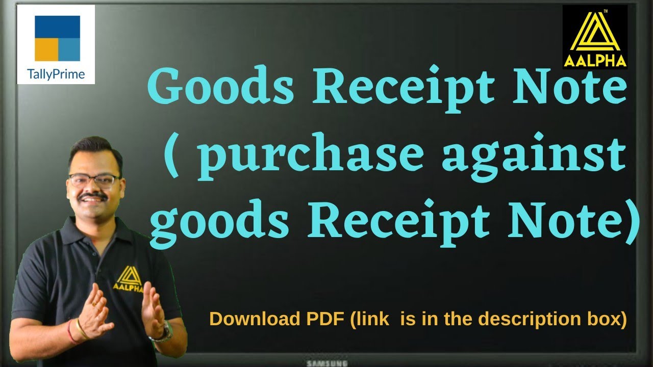 Goods Receipt Note in Tally Prime.