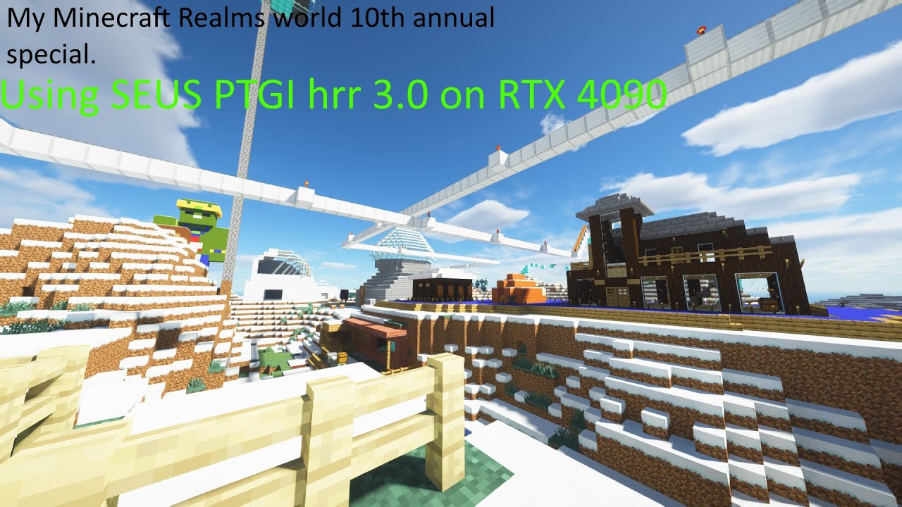 Minecraft RTX 4090 testing my realms world