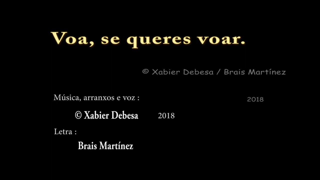 Javier Debesa. Voa, se queres voar.