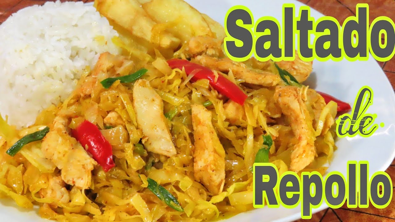 Saltado de Repollo / Saltado de Col con Pollo 😋👌 Súper Sabroso y Fácil /Comida Saludable 2022 🇵🇪