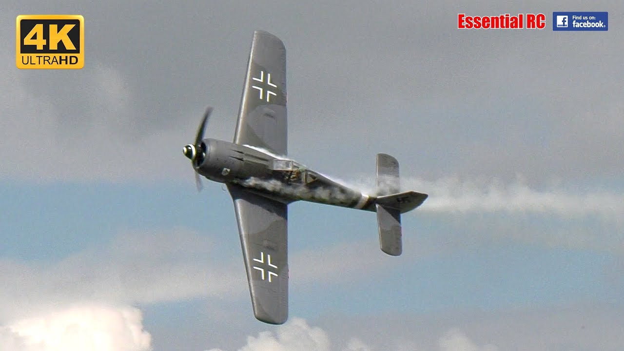 GLORIOUS RC SOUND from 6 MOKI RADIAL GIANT SCALE WARBIRDS FW190s, CORSAIR, P-47s [*UltraHD and 4K*]