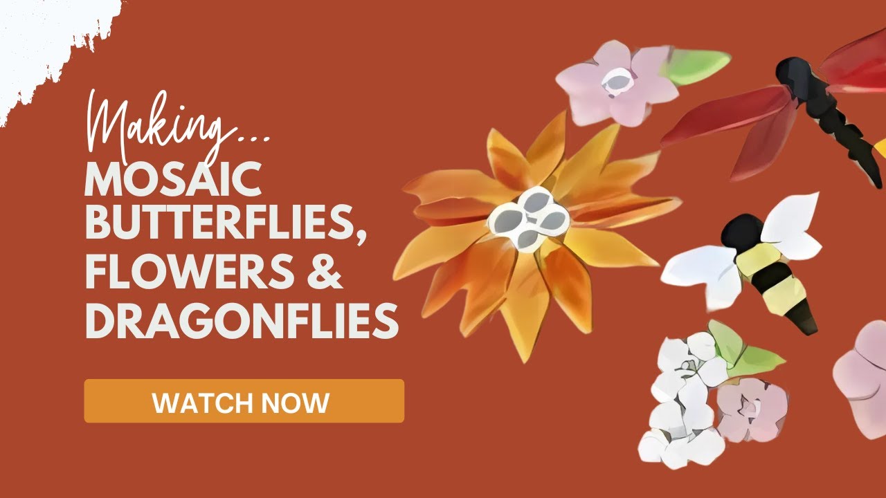 Create Stunning DIY Flowers, Dragonflies, Bees For Mosaic From Stained Glass Sticks