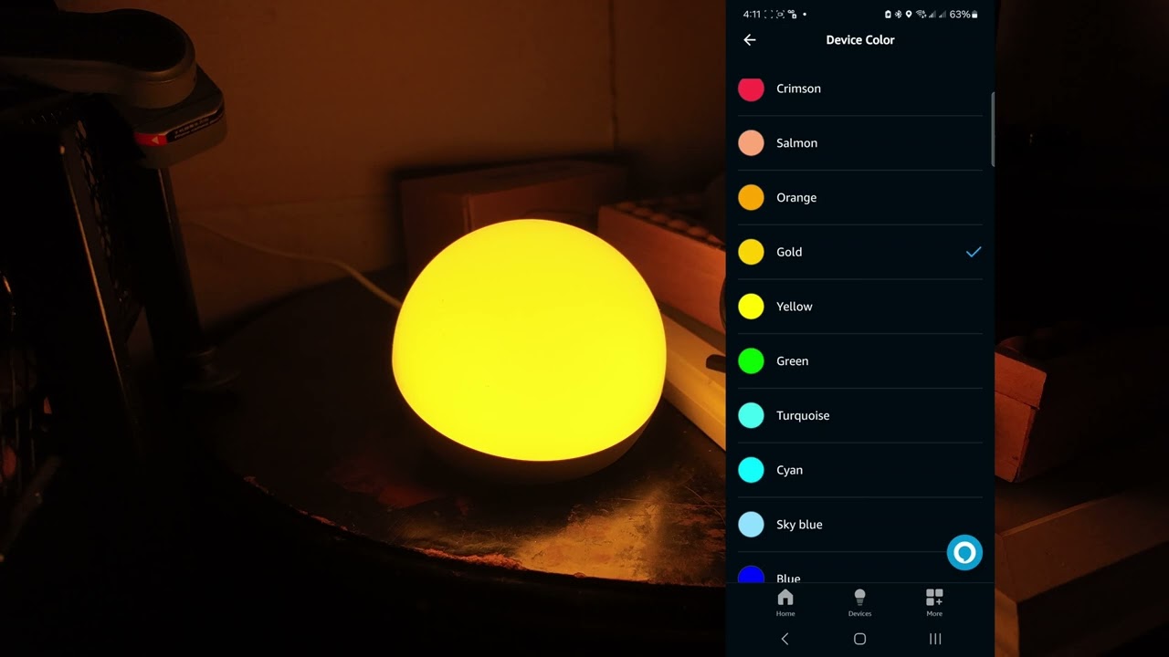 Echo Glow - Multicolor smart lamp, Works with Alexa