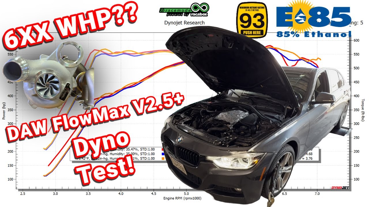 Модернизированная Turbo 340i – динамометрические испытания! 93 + E40 (Daw Flowmax v2.5+) F30 B58