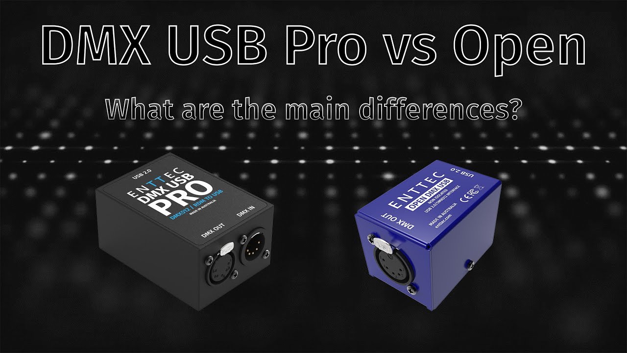 Различия между DMX USB Pro и DMX USB Open от ENTTEC