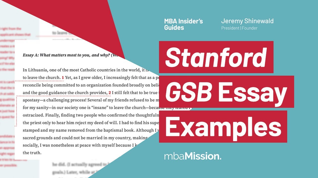 Stanford GSB Essay Examples