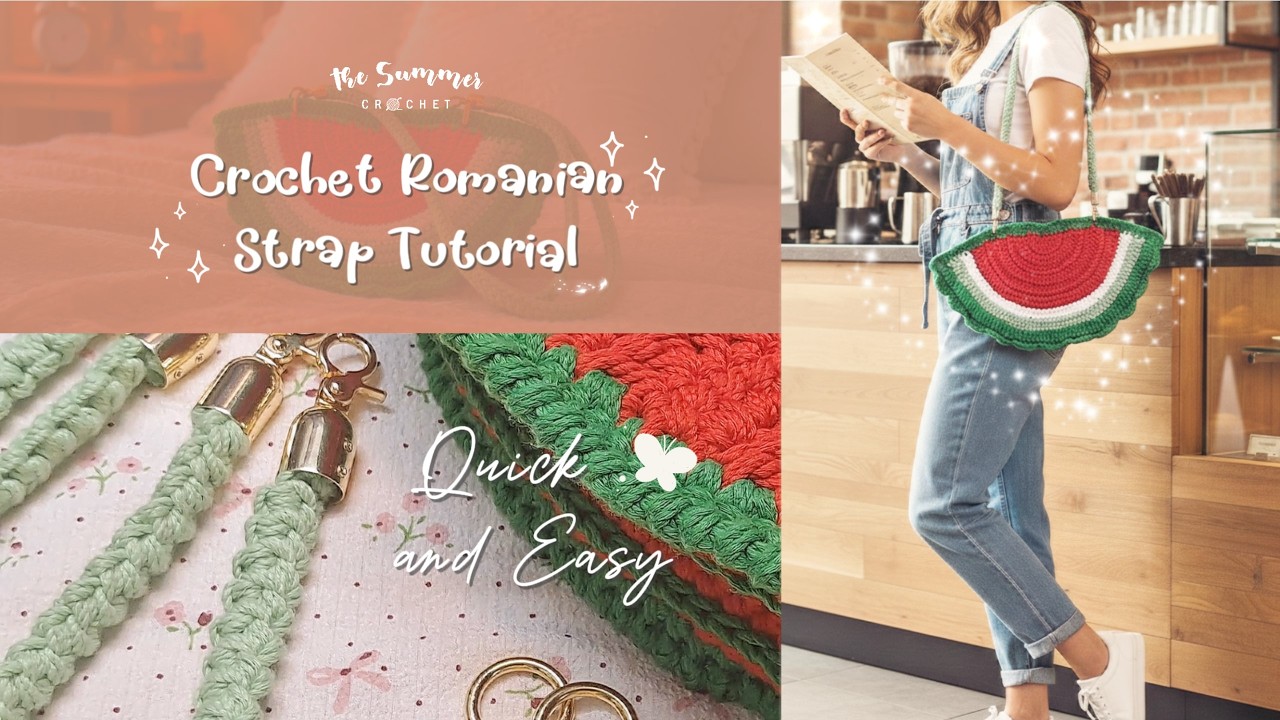 Crochet Romanian Strap Tutorial | Cách Móc Dây Đeo Túi Kiểu Romani | The Summer Crochet #16