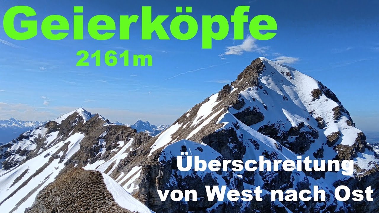 Geierk&ouml;pfe , schwere Bergtour,  T4, UIAA II,   leicht winterlich