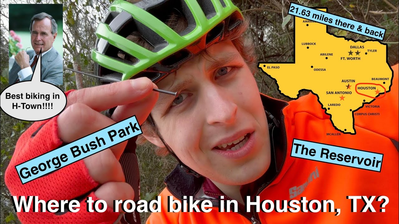 Cycling in Houston, TX at the Barker Reservoir in George Bush Park (22 mi there and back + loop)