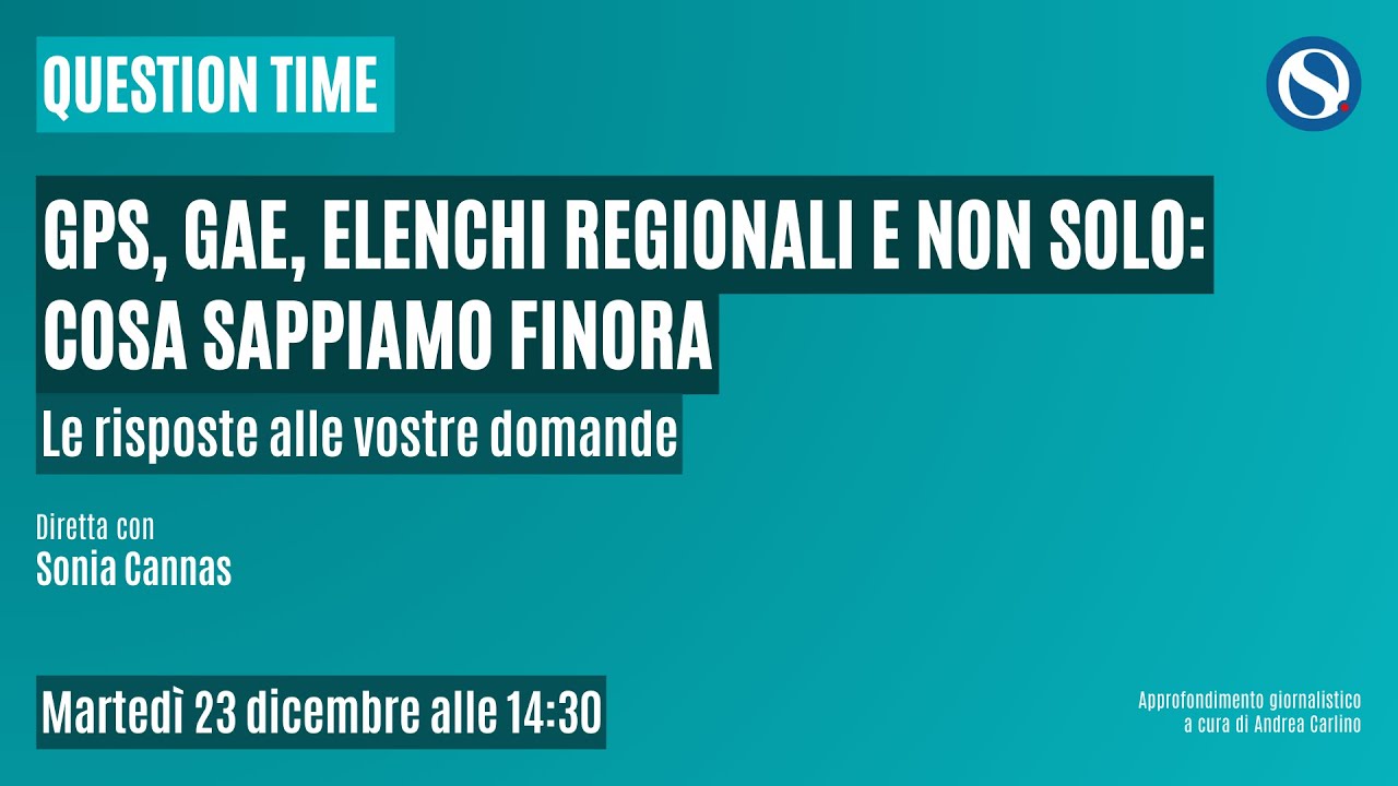 GPS, GAE, elenchi regionali e non solo: cosa sappiamo finora