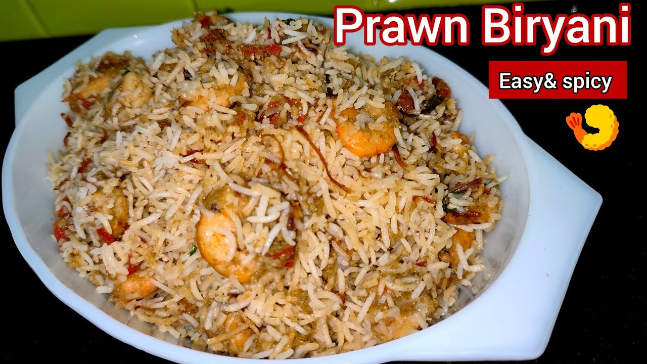 Andhra Style Spicy Prawn Biryani Recipe | South Indian biryani | Easy Shrimp Biryani | झींगा बिरयानी