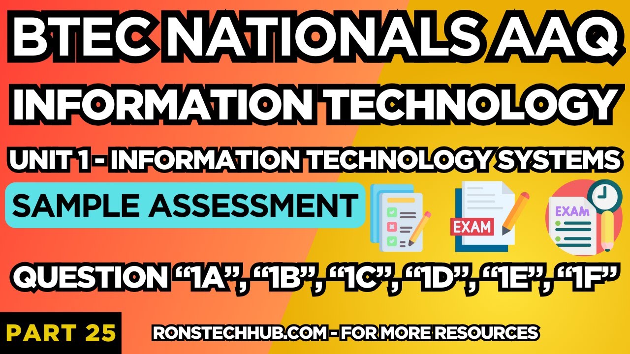 BTEC IT AAQ | Unit 1 IT Systems | 